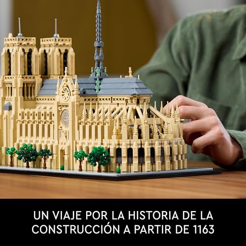 Miniatura 3 de LEGO Architecture Notre Dame de París Maquetas para Construir para Adultos, Set de Arquitectura de Catedral, Recuerdo de Historia de Francia, Regalo para Hombres, Mujeres, Padres y Madres 21061