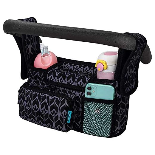 Baby Stroller Organizer, Universal Stroller Bag with Insulated Cup Holder