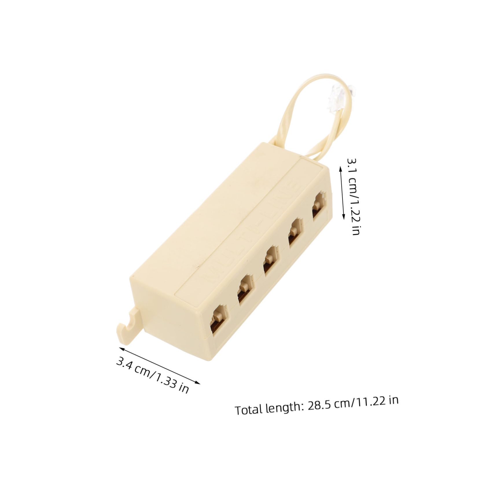 balacoo 2-Pack 5-Way Phone Splitter Adapter 6p4c Landline Splitter Telephone Accessory for Multiple Devices