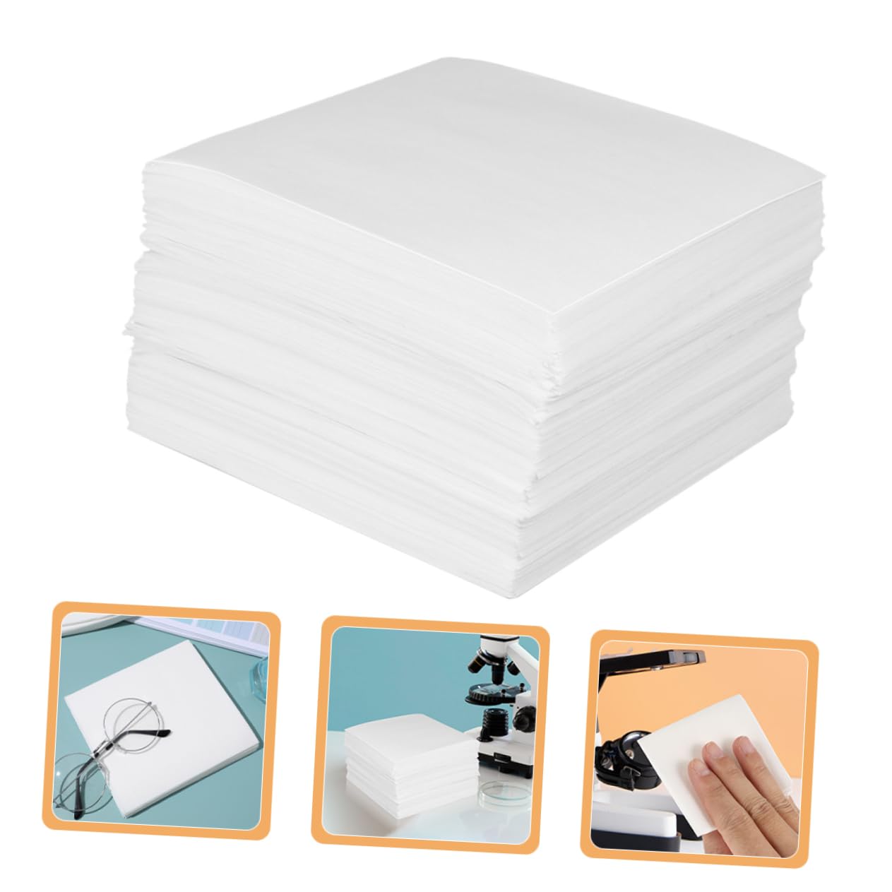 3 Set Salviette Di Carta Antipolvere Bagnato Ottica Pulire Chimica Cucina Lanugine Tamponi Senza Polvere Salviette Elettroniche Bianca Tessuto Non Tessuto 1200 Pezzi*3