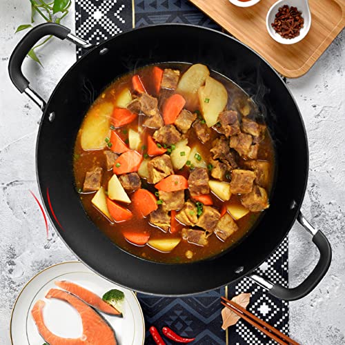 Wok de hierro fundido con asas, 36-42 cm miniatura 2