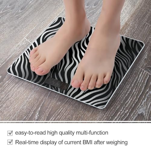 Báscula Digital de Baño con Diseño Zebra, Precisa y Compacta miniatura 5