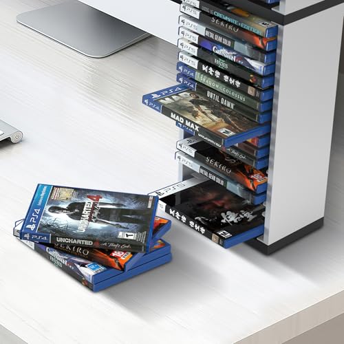 image for ECHZOVE Game Card Box Storage Stand for PS5 Xbox Games, Storage Tower 