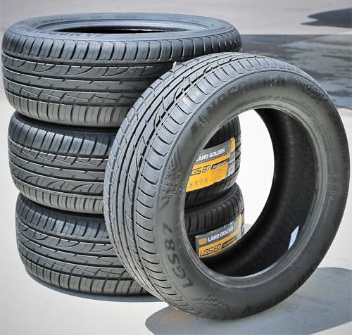 Set of 4 (FOUR) Landgolden LGS87 All-Season Truck/SUV Performance Radial Tires-235/55R18 235/55/18 235/55-18 100V Load Range SL 4-Ply BSW Black Side Wall UTQG 500AA