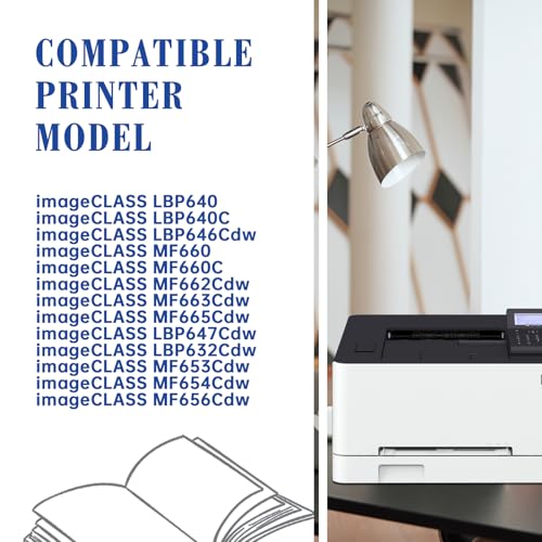 Image of Twin Pack 075H 075 MF660 LBP640 Replacement for Canon 075 075H Toner Cartridge Compatible with Canon Color imageclass MF665Cdw, MF663Cdw, MF662Cdw, LPB647Cdw, LBP646Cdw Printer（2 Black）