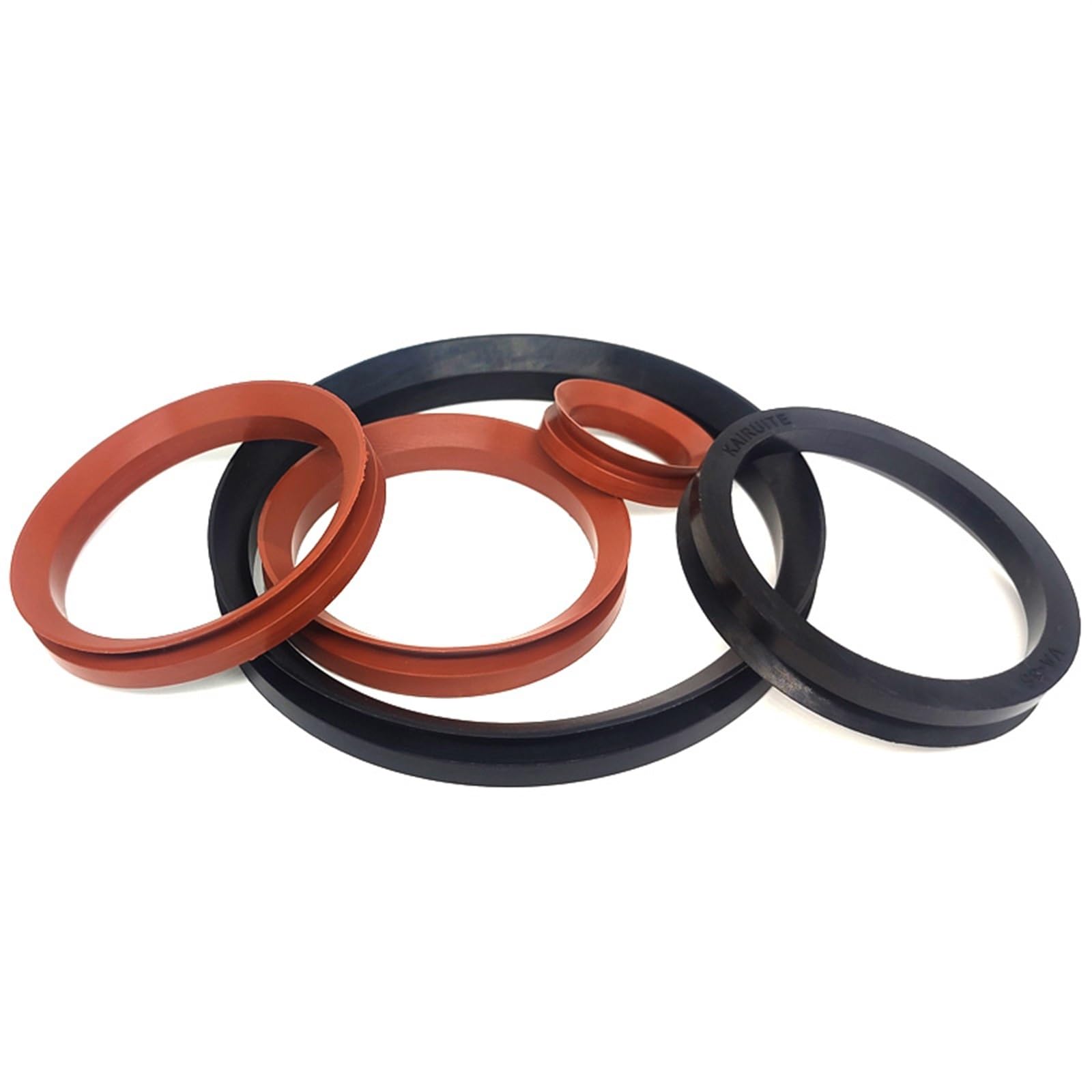 Anillo de sello de agua VA/VD, caucho de flúor de 3-200mm, caucho de nitrilo, resistente al desgaste, impermeable y a prueba de aceite, anillo de sello giratorio en forma de V (Color : FKM-Brown, Ta