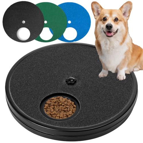 KIKIGOAL Hunde-Kratzbrett für Nägel mit Snackbox, Hunde-Nagel-Kratzbrett mit 3 Ersatzbögen Schleifpapier, Welpen-Nagelschleifpad, Hunde-Kratzpad für Nägel für kleine und große Hunde