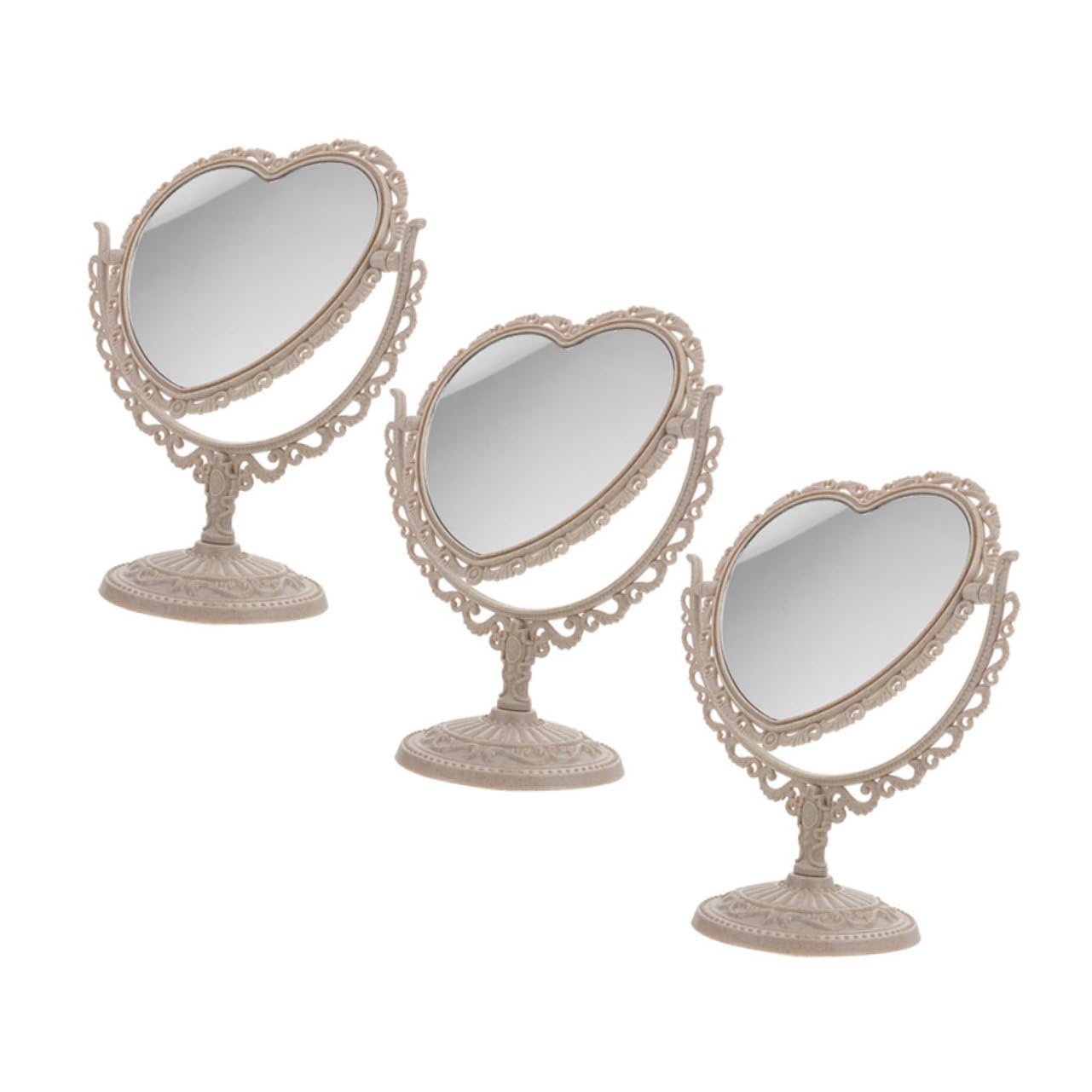 Miroir de maquillage vintage en cœur pour sublimer votre coiffeuse de chambre