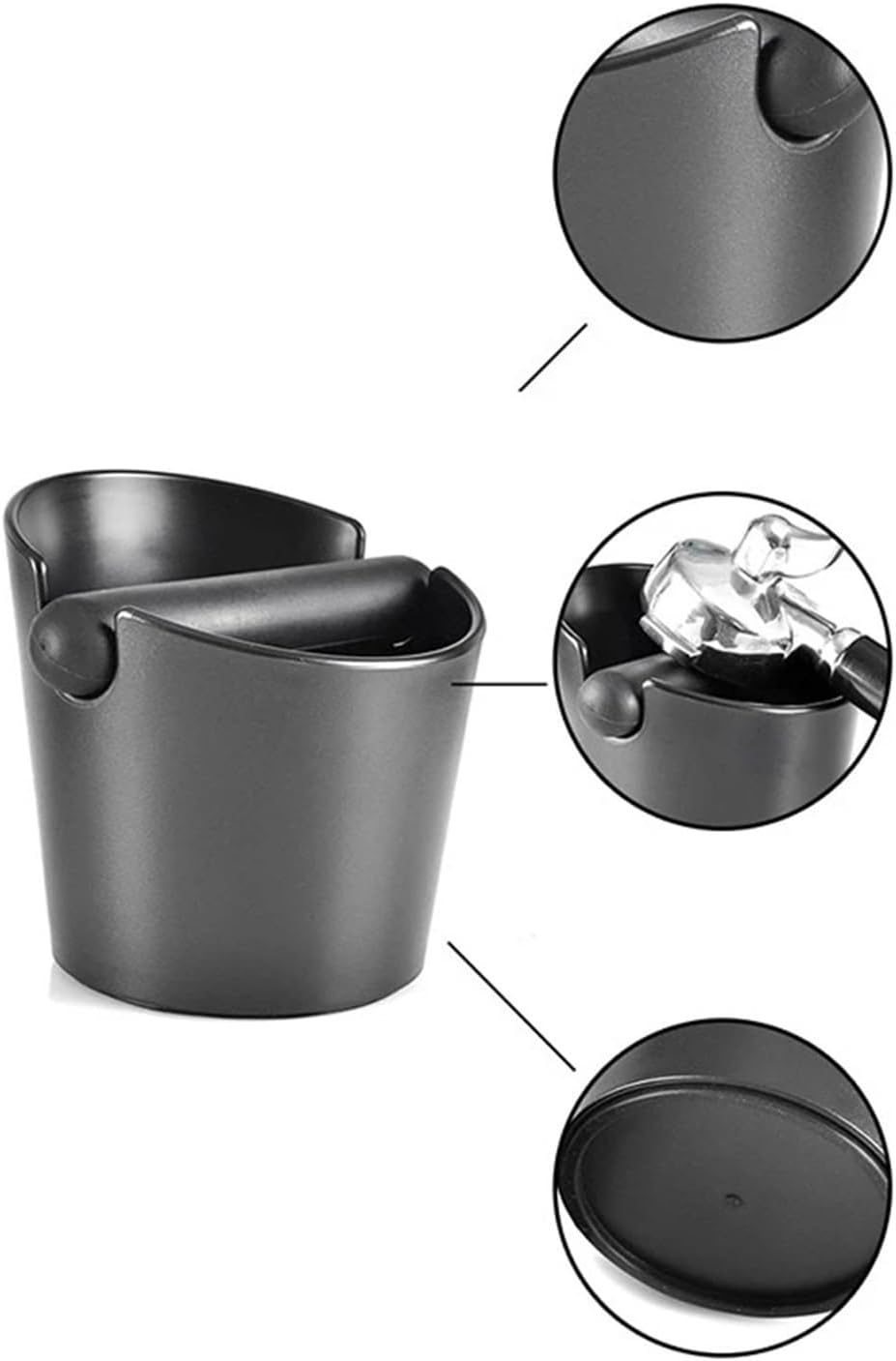 Coffee Knock Box Black Anti Slip Coffee Powder Beveled Residue Box Coffee Tools Mini Bucket Coffee Tools Barista Accessories(Light Green)