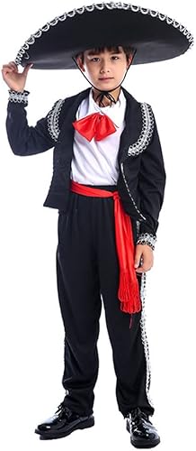 Miniatura 2 de STIOEDYUAN Disfraz mexicano para niños, Folklórico, Cinco de Mayo, Amigo Día de los Muertos, Mariachi, Halloween, cosplay, fiesta