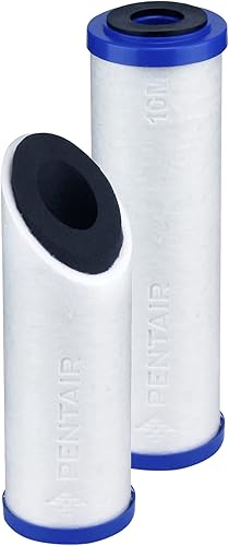 Miniatura 2 de Pentair Pentek DFX-CB-10 Filtro de agua de carbono, 10 pulgadas, cartucho de filtro de repuesto de doble propósito para debajo del fregadero, 10 x