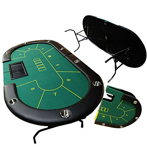 Texas Hold'em Tisch Pokertisch mit einzelnen Eisenfüßen und einziehbarem Tisch, Domino-Tisch kann zur Aufbewahrung und zum Transport in der Mitte gefaltet werden – Bild 6