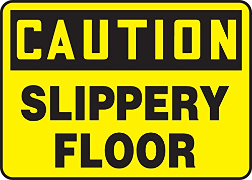 Panneau Caution Slippery Floor pour sécuriser les sols humides de votre entreprise