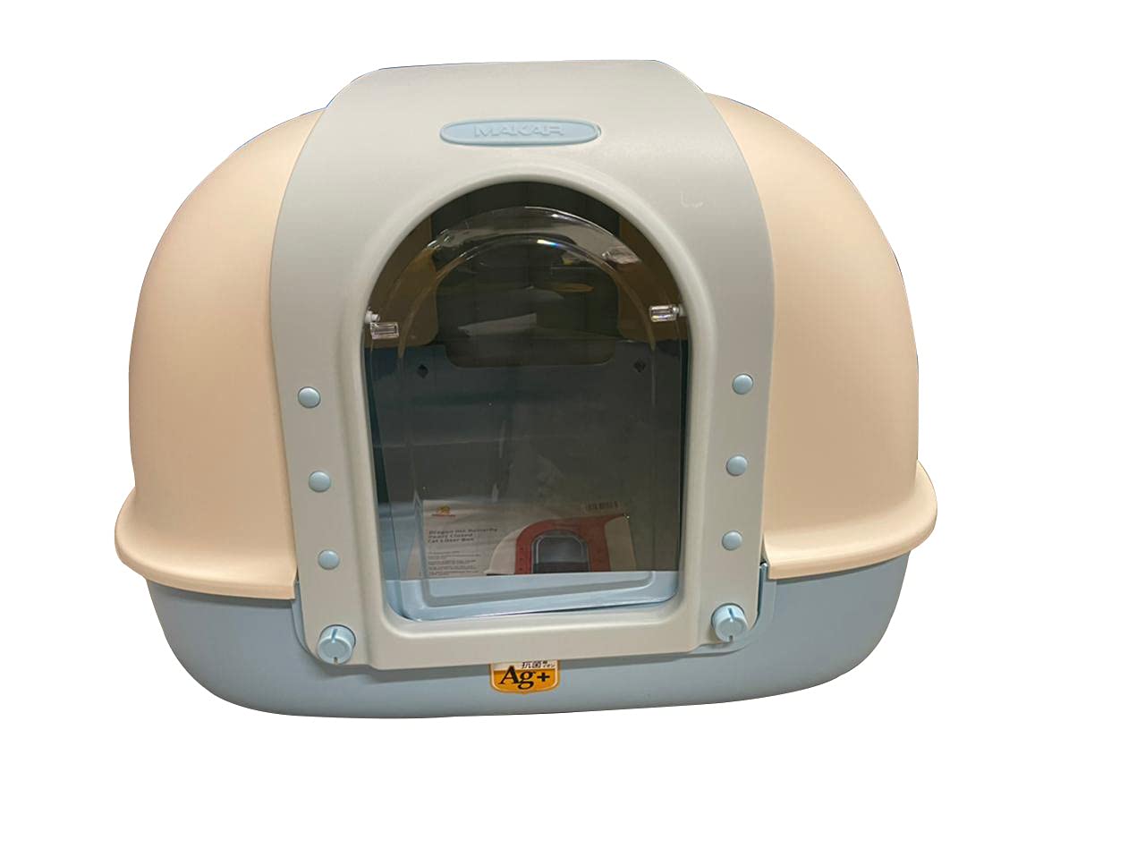 Nutra PetDragon Inn Butterfly Doors Closed Cat Litter Box-Blue L60Cm X W50Cm X H45Cm