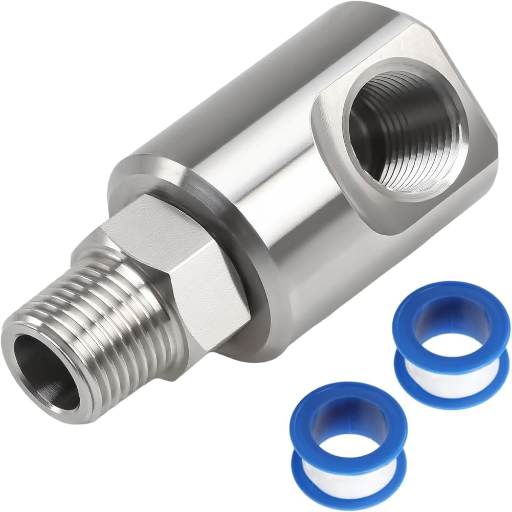 Jnchdghwa Silver 1/2" Mxf Hose Reel Swivel 5124-Ni-Al Heavy Duty Hose Reel Swivel Fitting Home And Industrial Grease Zerk Replace 9Ss8mp50xfp50-Ni-Al