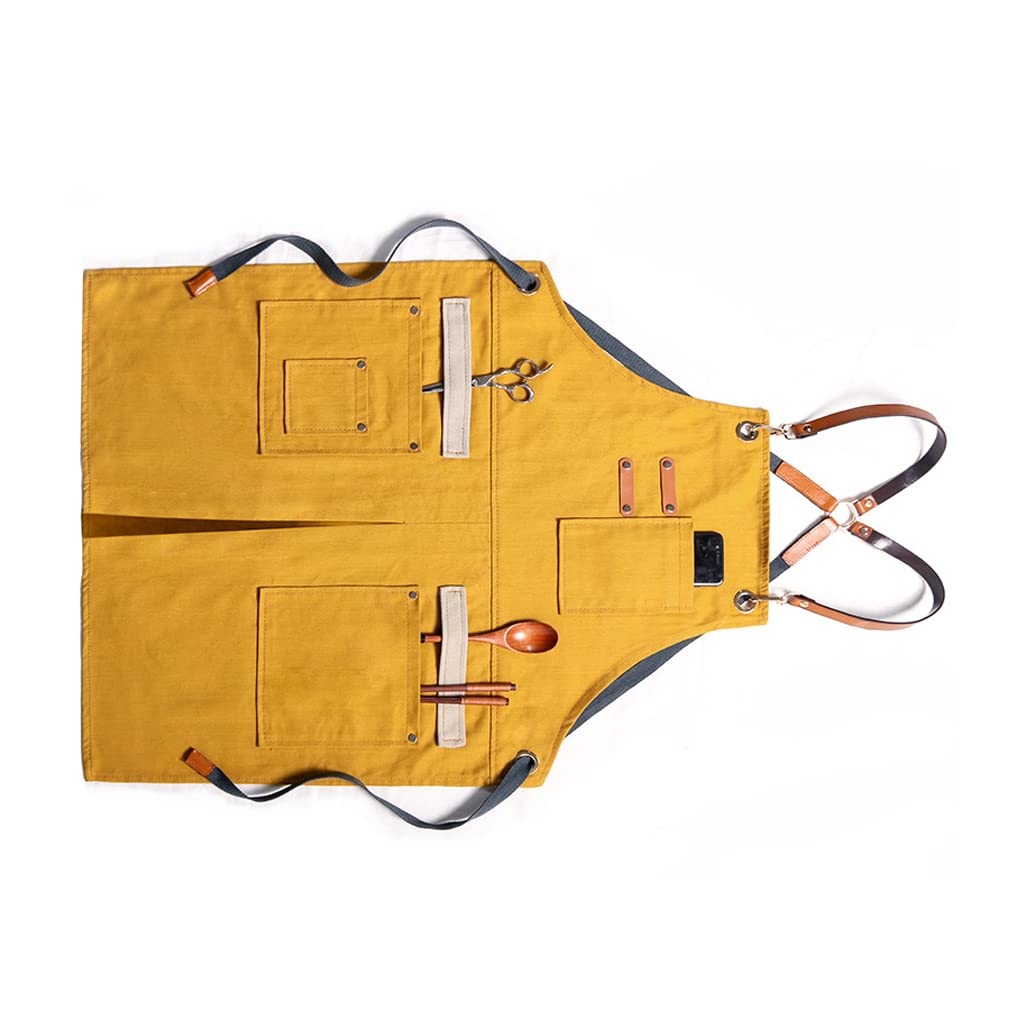Delantal de trabajo para carpintería, carpintero, artesano, bricolaje, lona, taller, babero, bolsillos, al aire libre, barbacoa, cocina, delantales, baberos, ropa, negro