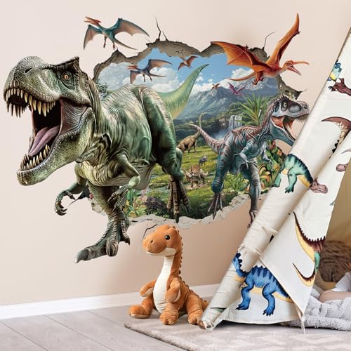 Vinilo decorativo dinosaurio 3D para pared miniatura 3