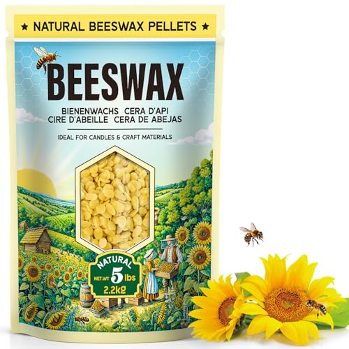 Beeswax Pellets for Candle Making – 5lb/10lb/20lb – Natural Beesw...