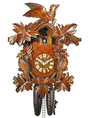 Original German Cuckoo Clock (Certified), Mechanical 8 Day Movement with 3 Birds and 7 Leaves, Coo