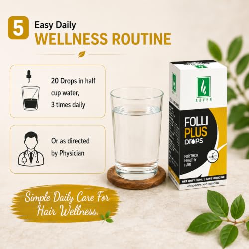 Image of Folli Plus Hair Root Nourishment & Scalp Wellness Drops | Homoeopathic Formula for Hair Strength, Scalp Health Wellness Support | 2 x 30 ml