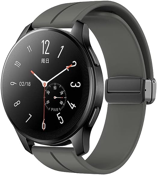 Image of 22 mm Silicone Magnetic Watch Straps Belt Band Compatible with Noise ColorFit Ultra /Ultra 2, FireBoltt, Boat, Active /GPS, Buzz, Nav & Nav+, Universal Smartwatch Straps