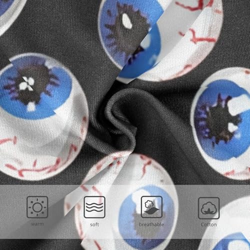 Cotton Girls Underwear Toddler Cartoon Eyeballs Black Panties for Girl Pattern Briefs Girls Undies 2t3