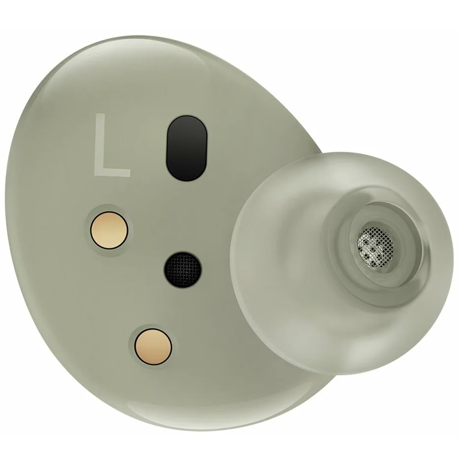 Oreille gauche de rechange pour écouteurs sans fil Samsung Galaxy Buds 2 True sans fil, fixation du côté gauche perdu, suppression du bruit, appels clairs, compatible avec étui de charge Buds2, vert
