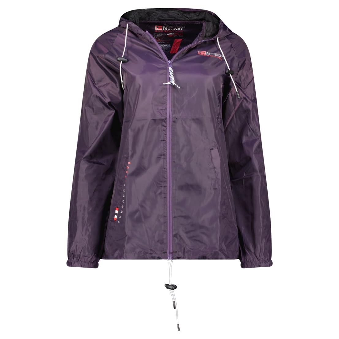 Geographical Norway Boat Lady - Veste Coupe Vent Femme Outdoor - Blouson Deperlant Manches Longues Femmes - Manteau Pluie Randonnee Saison Printemps Ete Automne Hiver