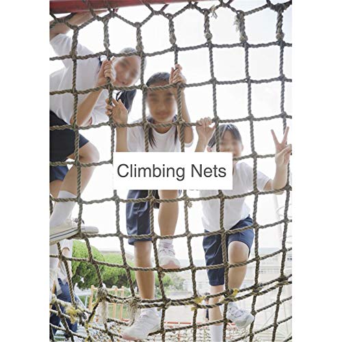 Klimnet voor Kinderen Milieuvriendelijk Henneptouwnet Klimnet voor Buitenrotswand Trainingsnet voor Binnenshuis Groot Gaas Verkrijgbaar in Meerdere Maten Dia 12mm,20cm,4 * 2M(13 * 7ft) - Image 8