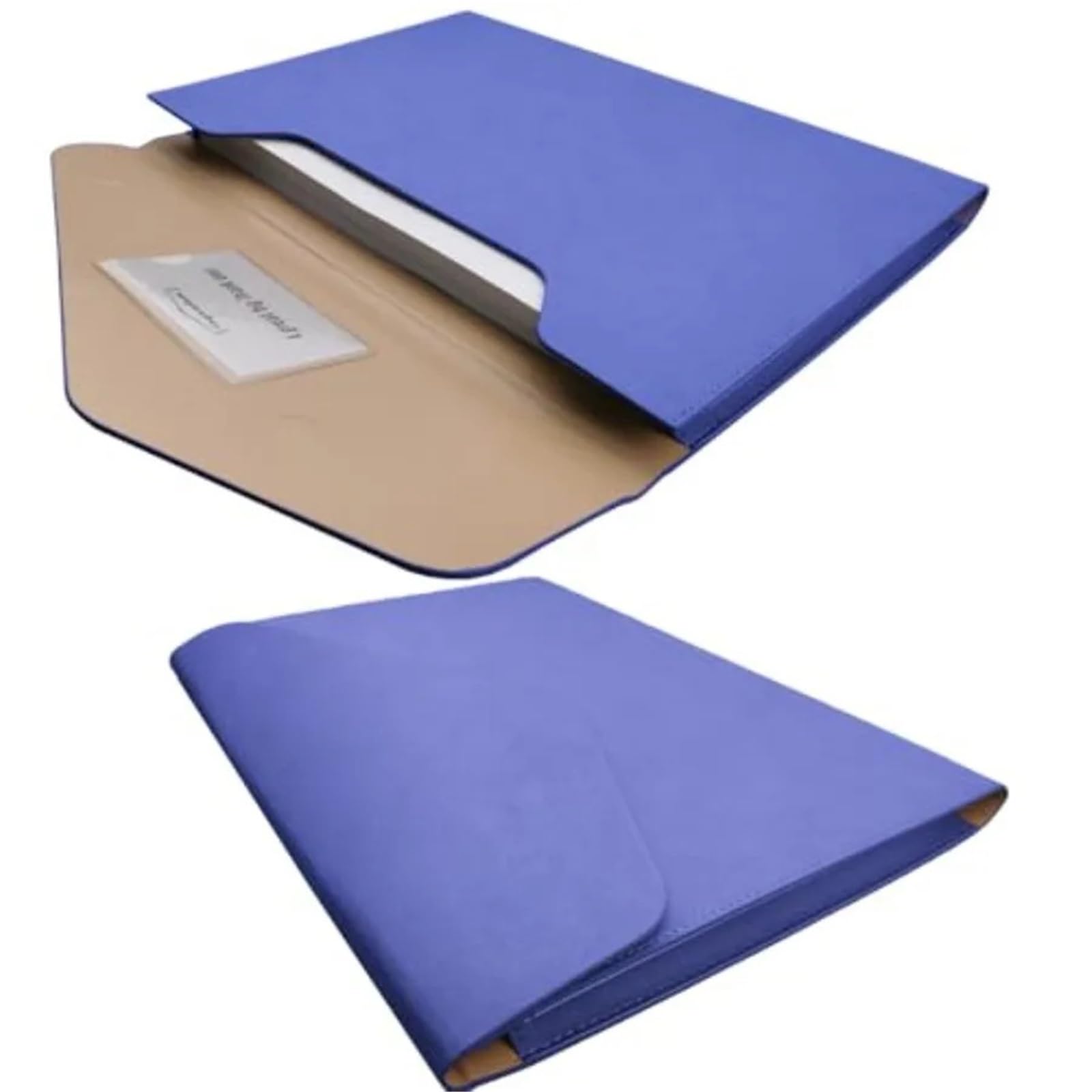 Cartella portadocumenti in pelle PU A4 Portadocumenti Custodia impermeabile for buste con chiusura magnetica invisibile Per Archiviazione Documenti(Black)