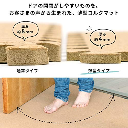 Amazon.co.jp: コルクマット 天然 4mm厚 スリム [薄型ラコル][小粒30.5 