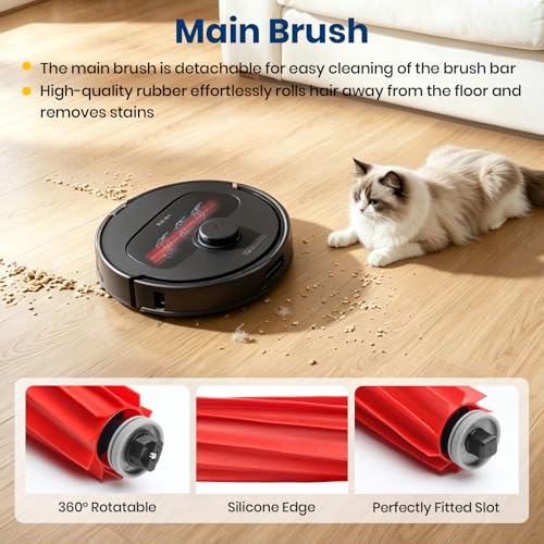 Image of 26Pcs Replacement Parts Accessories for Roborock QV 35A / QV 35S / Qrevo S Pro Robot Vacuum Kit, 2 Main Brush, 4 Hepa Filter, 6 Mop Pads, 6 Side Brush, 6 Dust Bags, 1 Screwdriver, 1 Clean Tool