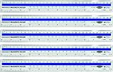 12 inch / 30 cm Magnetic Plastic Transparent Ruler - Pack of 5 by YOSOGO