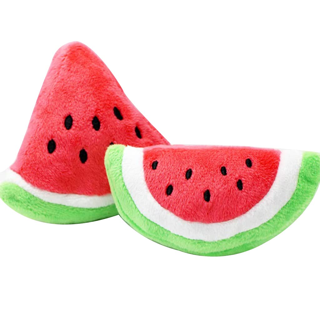 HANBOLI Watermelon Plush Squeaker Toy for Small Medium, Large Dogs - Durable Pet Gift - Tug of War - Chew Toy - Image 3