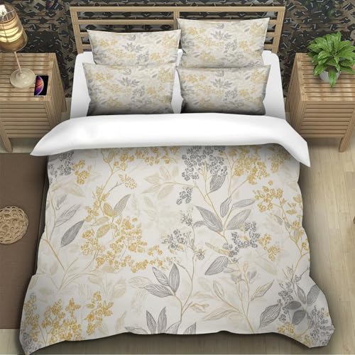 Housse de couette 3D patchwork vintage hypoallergénique avec fermeture éclair pour couple - 5