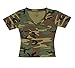 Rothco Womens V-Neck T-Shirt - Woodland Camo, Medium