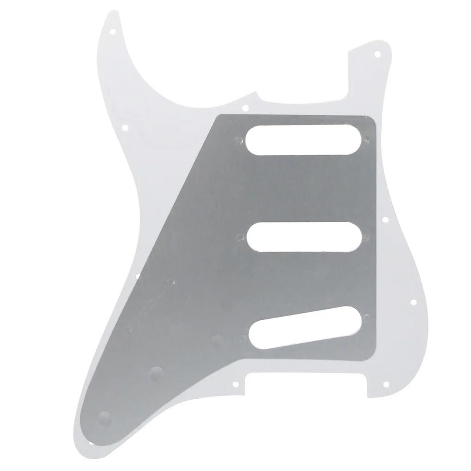 Standard Pickguard do gitary elektrycznej SSS 11 Otworowa Maskownica Do Gitary Elektrycznej ST Ze Śrubami Akcesoriów Instrumentów Muzycznych(White 3ply)