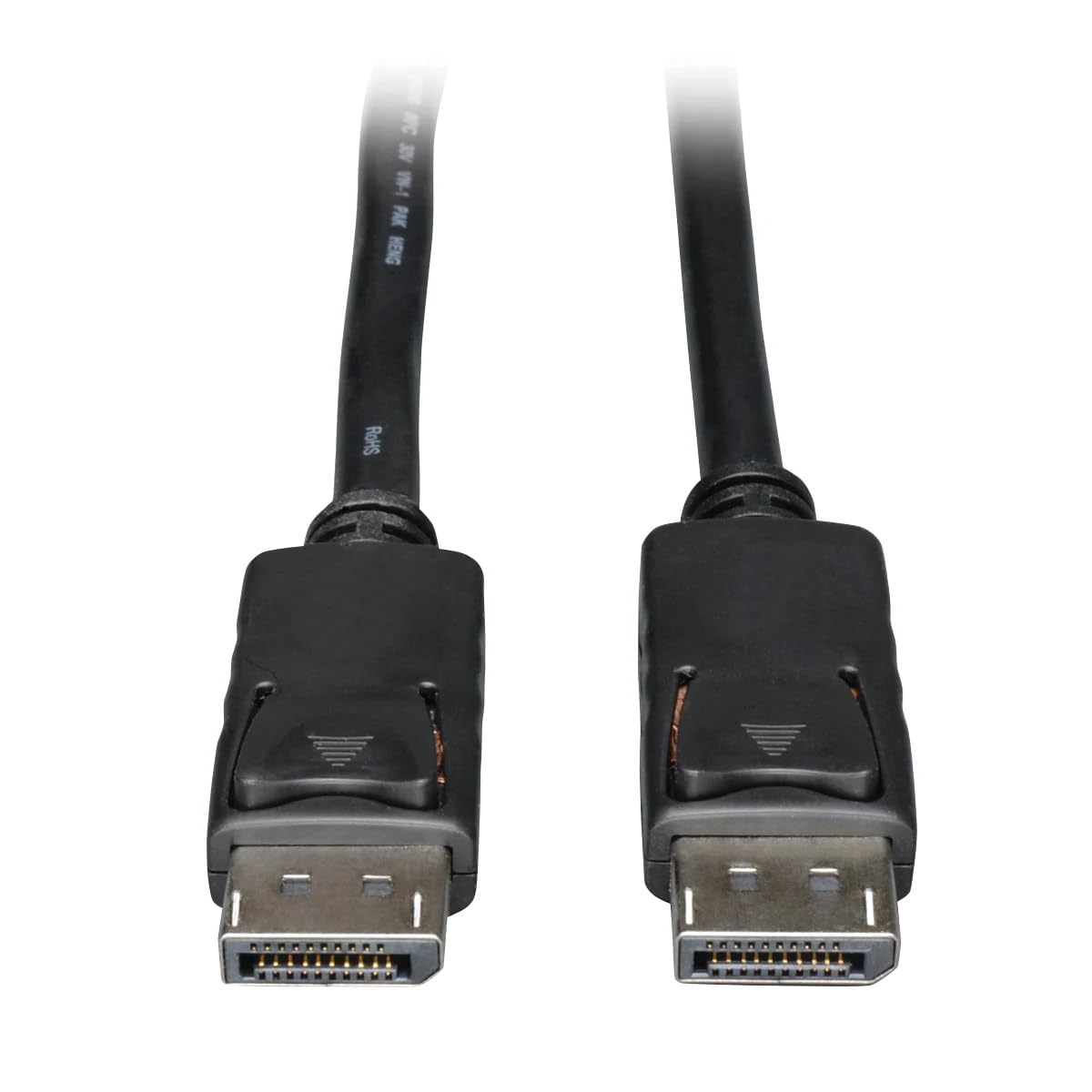 Tripp Lite P580-006 DisplayPort Cable 4K 60Hz, DP 1.2 Male/Male, Latching Connectors, 20-Pin, 6 ft (1.83 m), Black, RoHS, Cloud Care Pre-Configured Bundle Eligible (10 Pack)