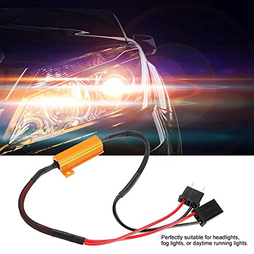 2pcs Voiture LED décodeurs, H7 Phare LED décodeurs pour Anti Hyper Flash Aucune câblage Charge résistance
