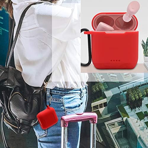 Protective Silicone Case Compatible with Tozo t6, Front LED Visible, Premium Accessory Shockproof tozo t6 Case Cover with Keychain. (Blue) - Image 4