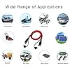 AsanWise SAE extension cord SAE adapter cable Automotive Extension Wire 1m/3.28ft 16AWG SAE to SAE 2 Pin Quick Connect/Disconnect Extension Wire Harness with Dust Cap Bracket #5