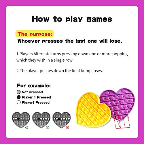 Aothing Pop Pop Fidget Toys, 2 Pack Stress Relief Silicone Bubble Squeeze Sensory Toys, Autism Special Needs Push Pop Puzzle Game Toy with Alphabets - Thumbnail 6