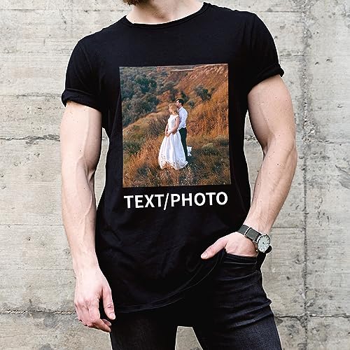 Custom T Shirt for Men Personalized Add Your Image Shirt Add Your Text Photo Front and Back Print4