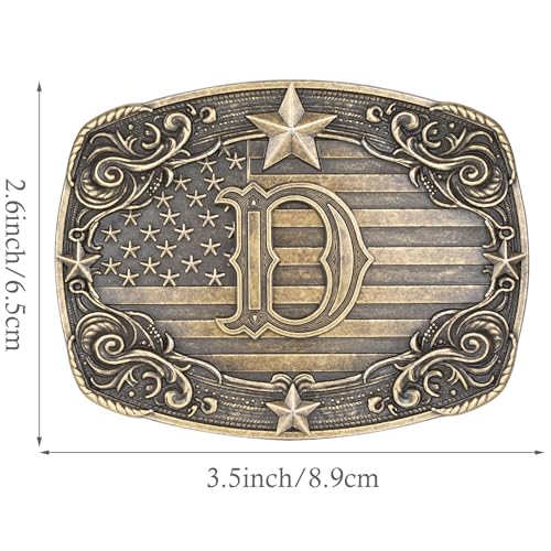 Image of Western Belt Buckle for Men Women Initial Letter A to Z Cowboy Belt Buckle Texas Buckle hebillas vaqueras para hombre