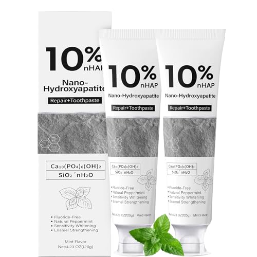 Nano-Hydroxyapatite Toothpaste, New Upgraded Formula, Strengthens Enamel,Fluoride-Free Toothpaste,...