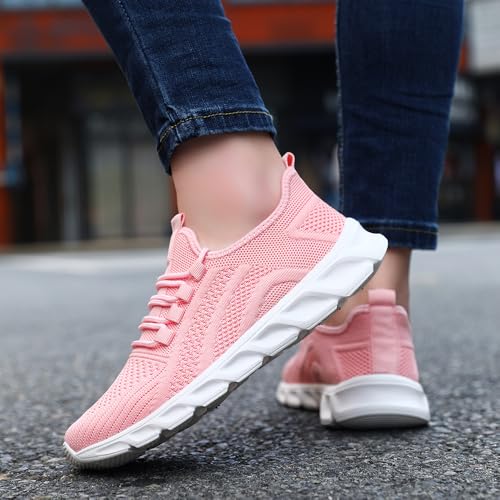 Image of DLWKIPV Womens Slip on Walking Tennis Shoes for Women Work Running Athletic Gym Sports Sneakers Lightweight Casual Shoe