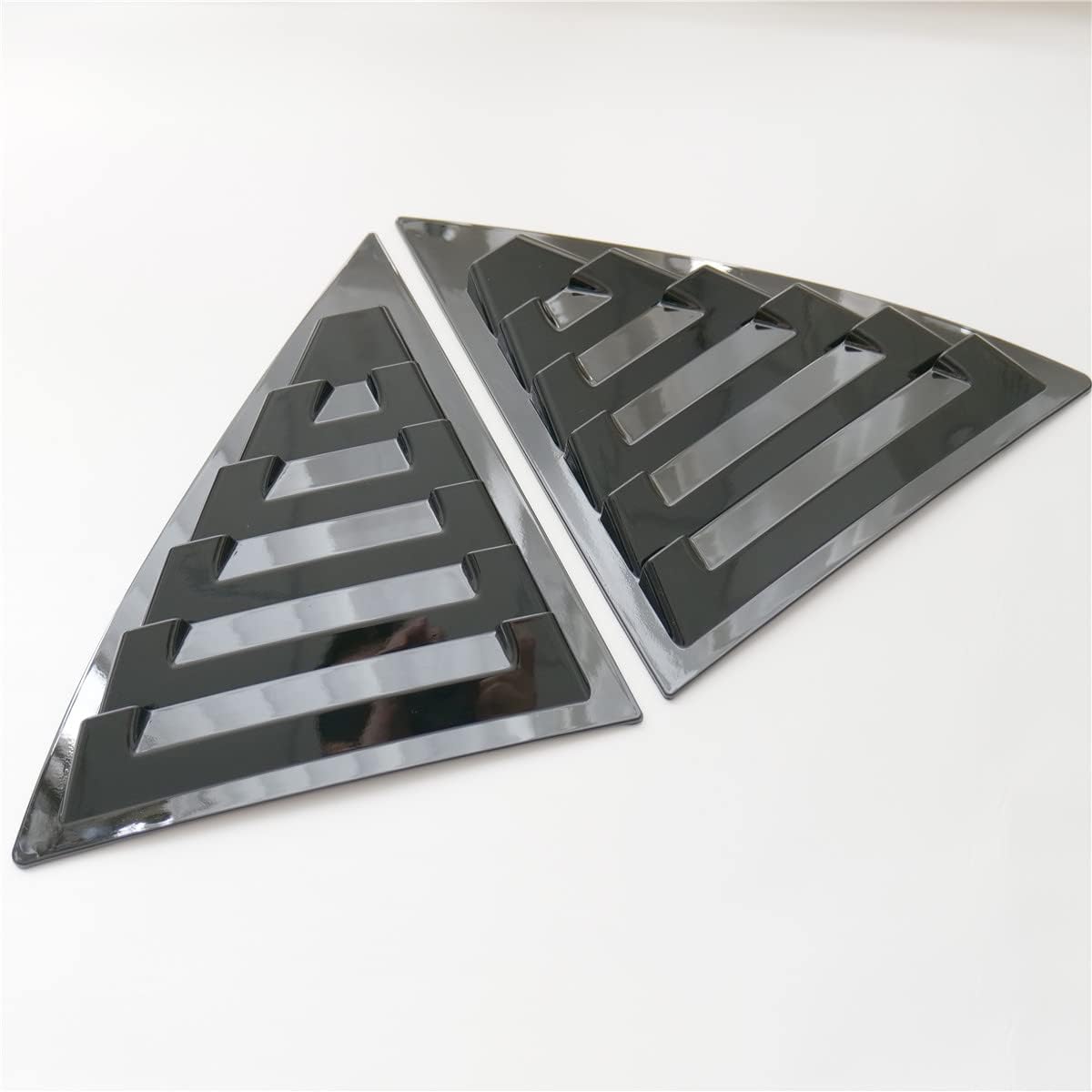 New 2pcs Racing Rear Quarter Window Louvers for Chevy Malibu 2011-2015 (Glossy Black)