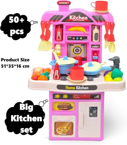 Image of Kitchen Set Toy for Kids, Pink, 51 * 35 * 16 Cm