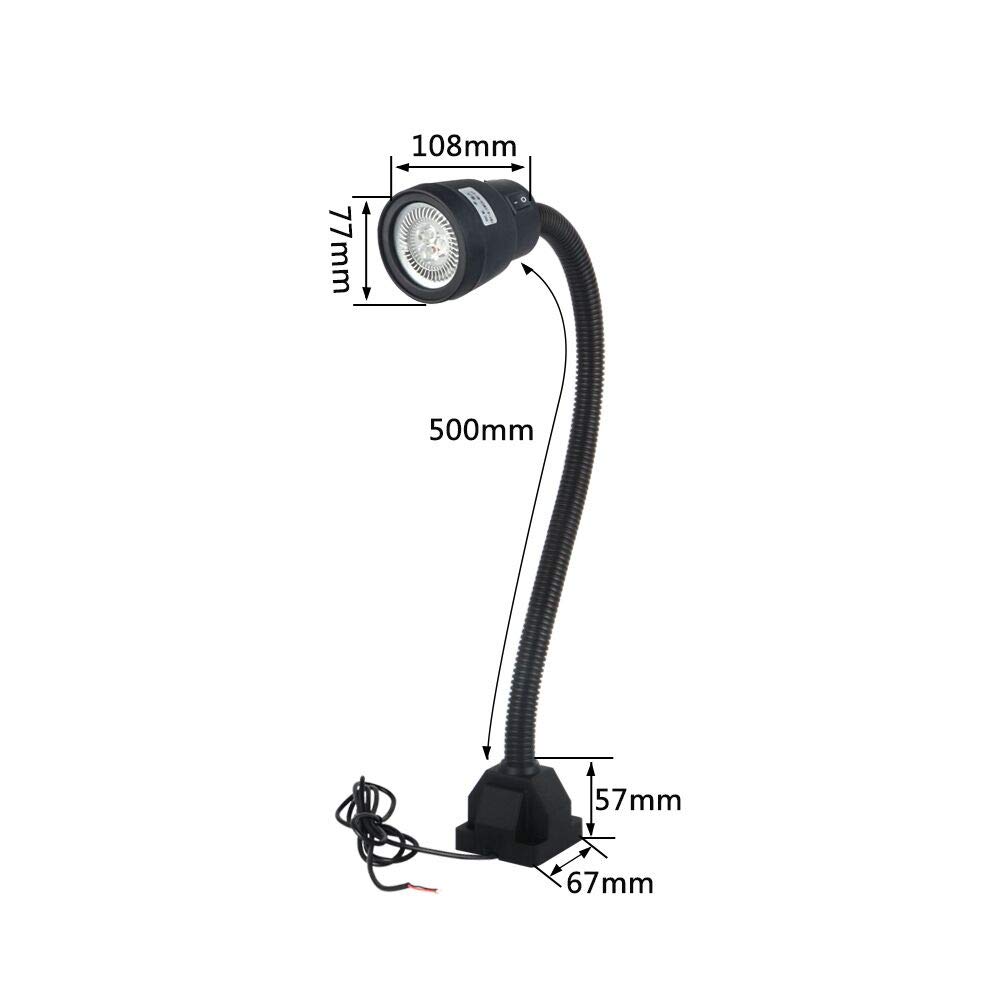 5W 24V LED flessibile luce/macchina lavoro Srew fissaggio luci base/fresatura luce CNC attrezzature strumento lampada (24V)