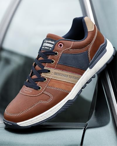 Image of ARRIGO BELLO Mens Casual Shoes Fashion Sneakers Breathable Comfort Classic Lace-Up Low Top Walking Shoes